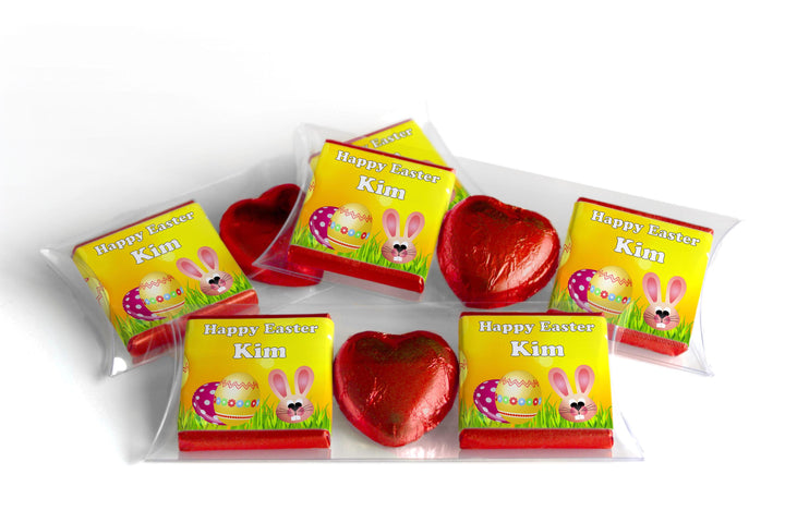 2 Choc Heart Trio Easter Chocolates - Personalised Gifts - Neapolitan Chocolates - V1