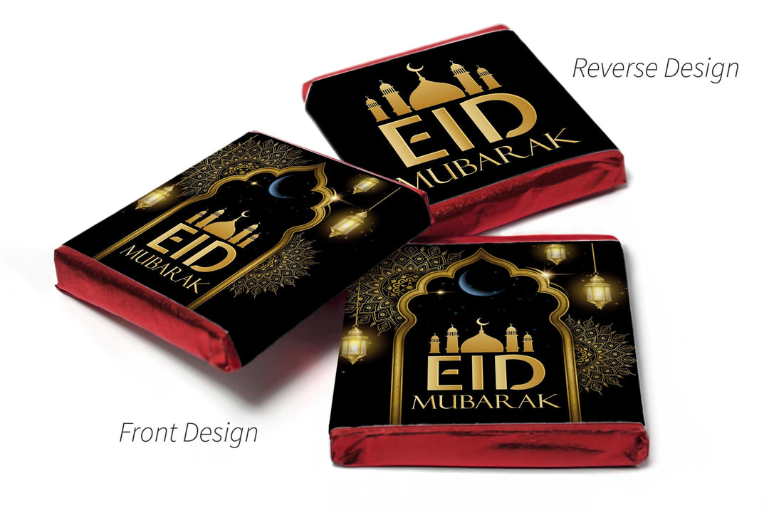 EID Mubarak Chocolates - Favours - Neapolitan Chocolates - V3 - Black