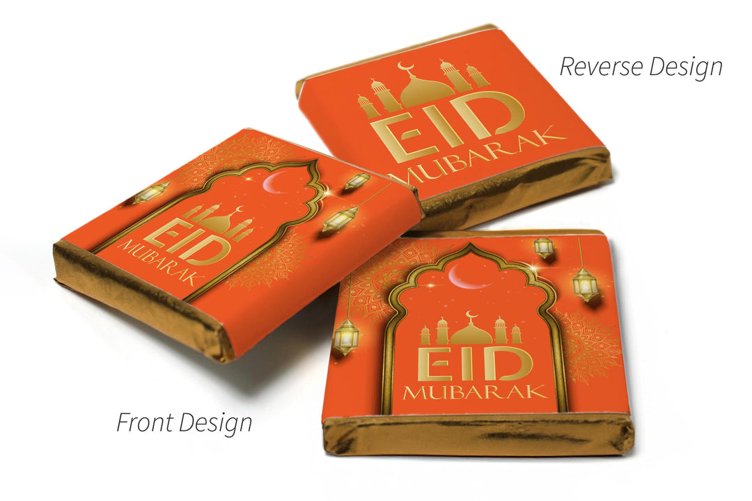 EID Mubarak Chocolates - Favours - Neapolitan Chocolates - V3 - Orange