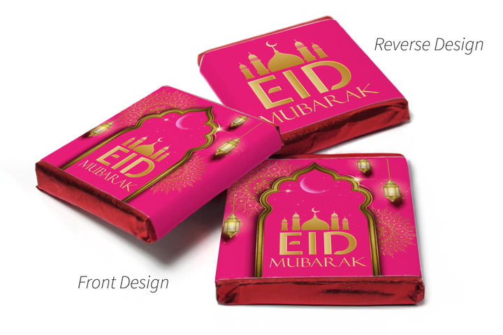 EID Mubarak Chocolates - Favours - Neapolitan Chocolates - V3 - Pink