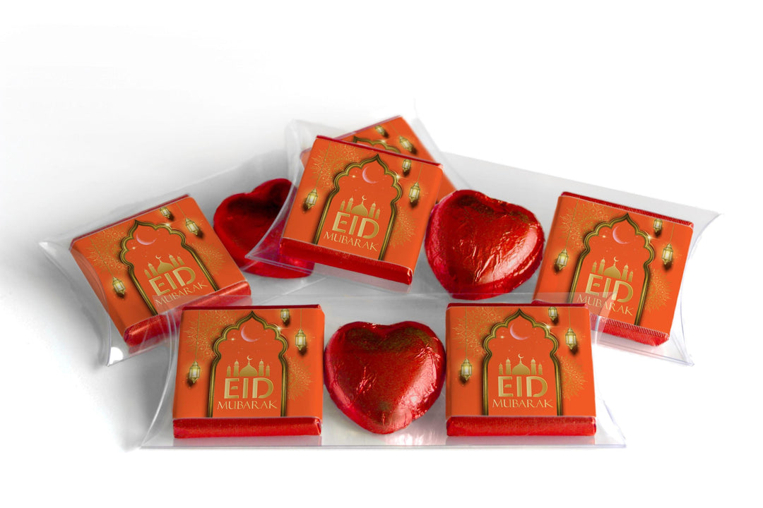 EID Heart Trio Day Chocolates - Neapolitan Chocolates - V3  Orange