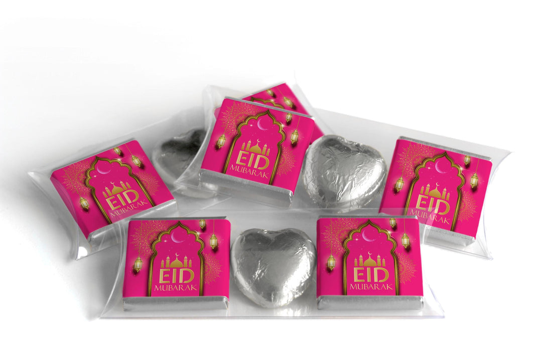 EID Heart Trio Day Chocolates - Neapolitan Chocolates - V3  Pink
