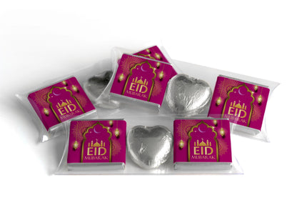 EID Heart Trio Day Chocolates - Neapolitan Chocolates - V3 - Dark Pink