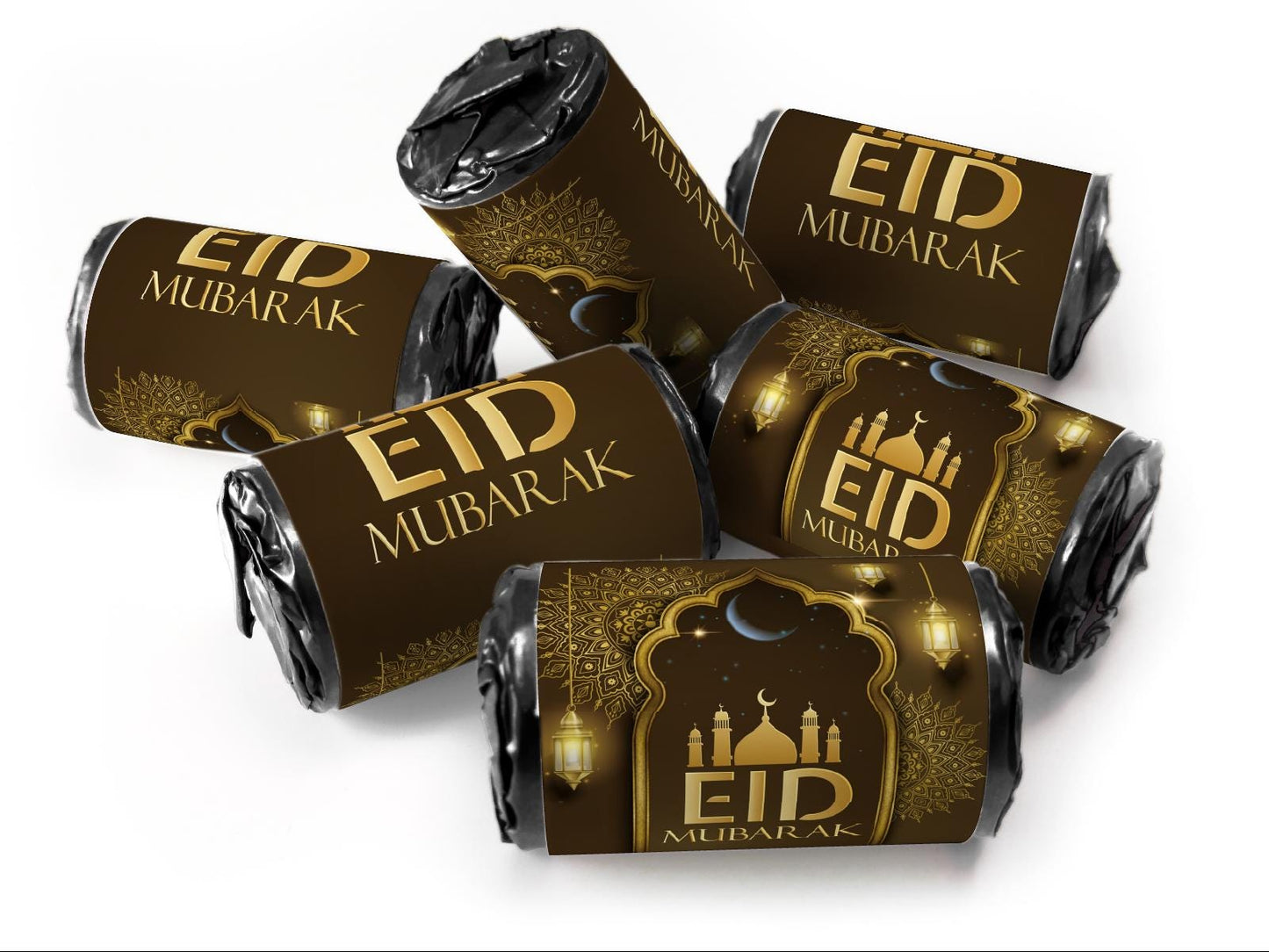 EID Sweets - EID Gifts - Favors - Love Heart Sweets with Inner Foil choices - Brown V3