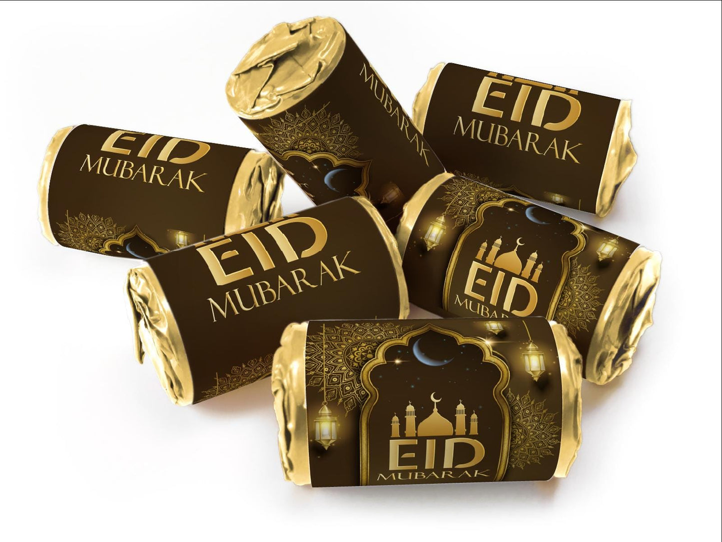 EID Sweets - EID Gifts - Favors - Love Heart Sweets with Inner Foil choices - Brown V3