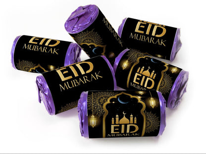 EID Sweets - EID Gifts - Favors - Love Heart Sweets with Inner Foil choices - Black V3