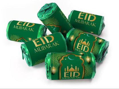 EID Sweets - EID Gifts - Favors - Love Heart Sweets with Inner Foil choices - Green V3