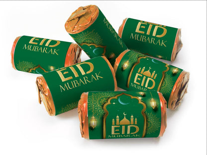 EID Sweets - EID Gifts - Favors - Love Heart Sweets with Inner Foil choices - Green V3