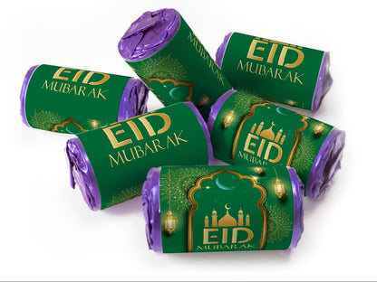 EID Sweets - EID Gifts - Favors - Love Heart Sweets with Inner Foil choices - Green V3