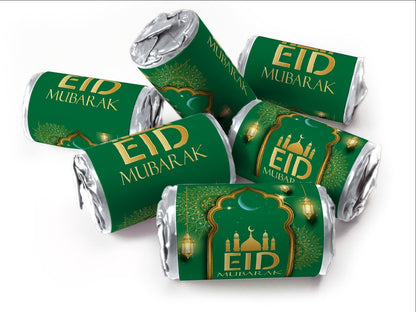 EID Sweets - EID Gifts - Favors - Love Heart Sweets with Inner Foil choices - Green V3