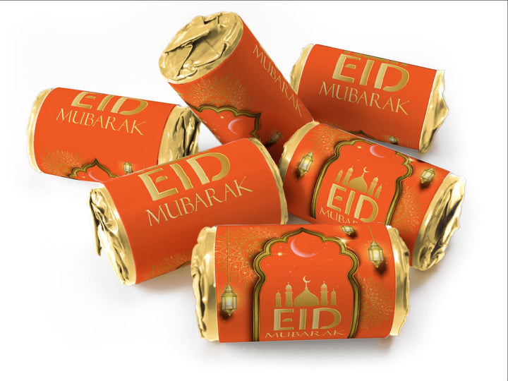 EID Sweets - EID Gifts - Favors - Love Heart Sweets with Inner Foil choices - Orange V3