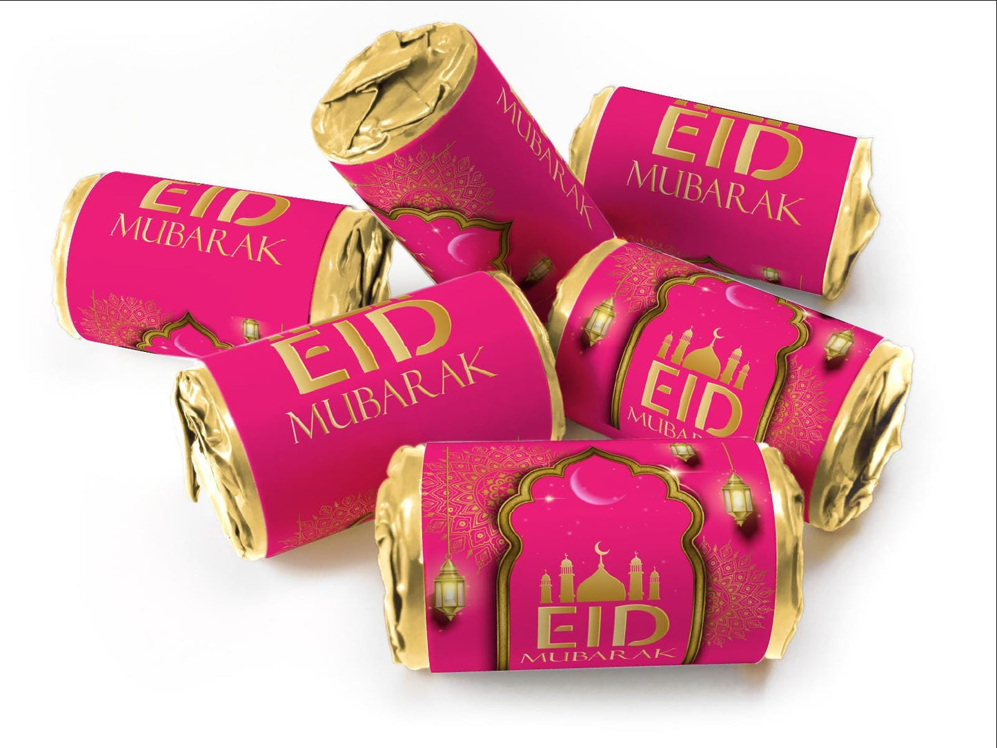 EID Sweets - EID Gifts - Favors - Love Heart Sweets with Inner Foil choices - Pink V3