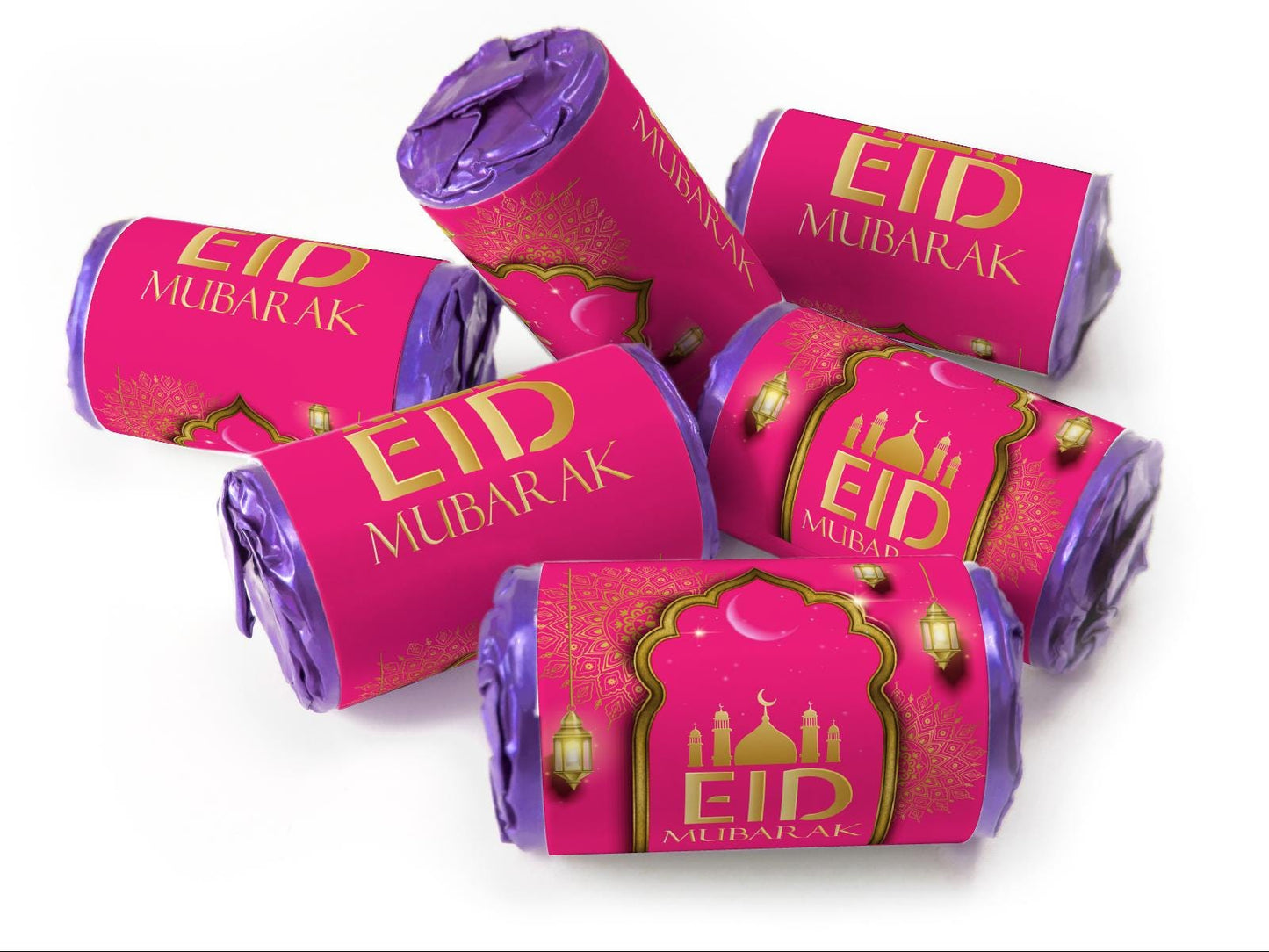EID Sweets - EID Gifts - Favors - Love Heart Sweets with Inner Foil choices - Pink V3