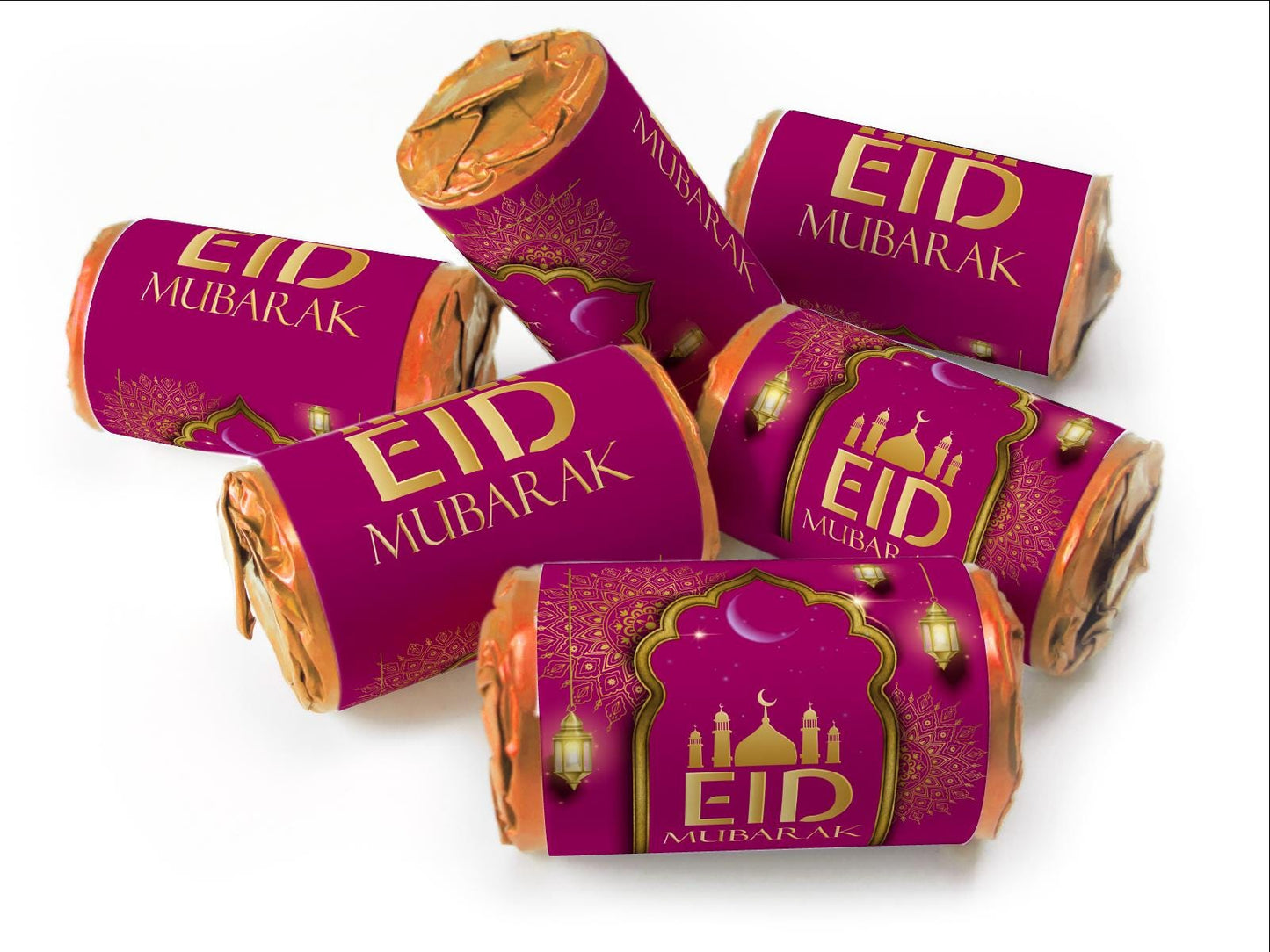 EID Sweets - EID Gifts - Favors - Love Heart Sweets with Inner Foil choices - Dark Pink V3