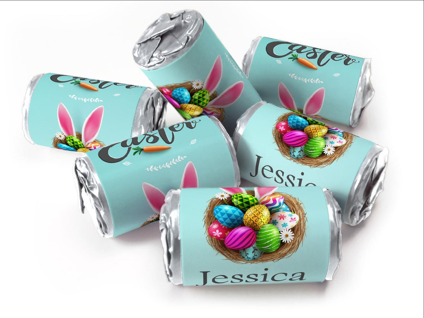 Easter Sweets - Easter Gifts - Favors - Love Heart Sweets with Inner Foil choices - V1