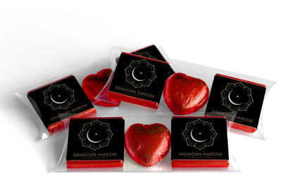 Ramadan Kareem Heart Trio Day Chocolates - Neapolitan Chocolates - V1