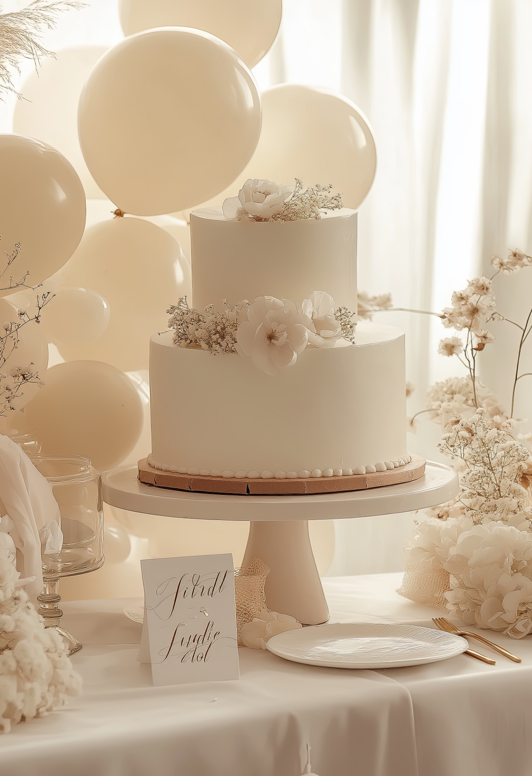 sophisticated celebration favors elegant cake table